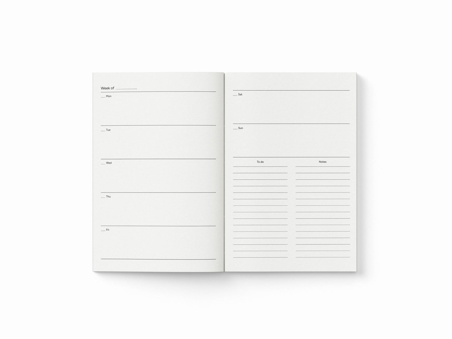 Undated A6 Mini Pocket Diary Notebook