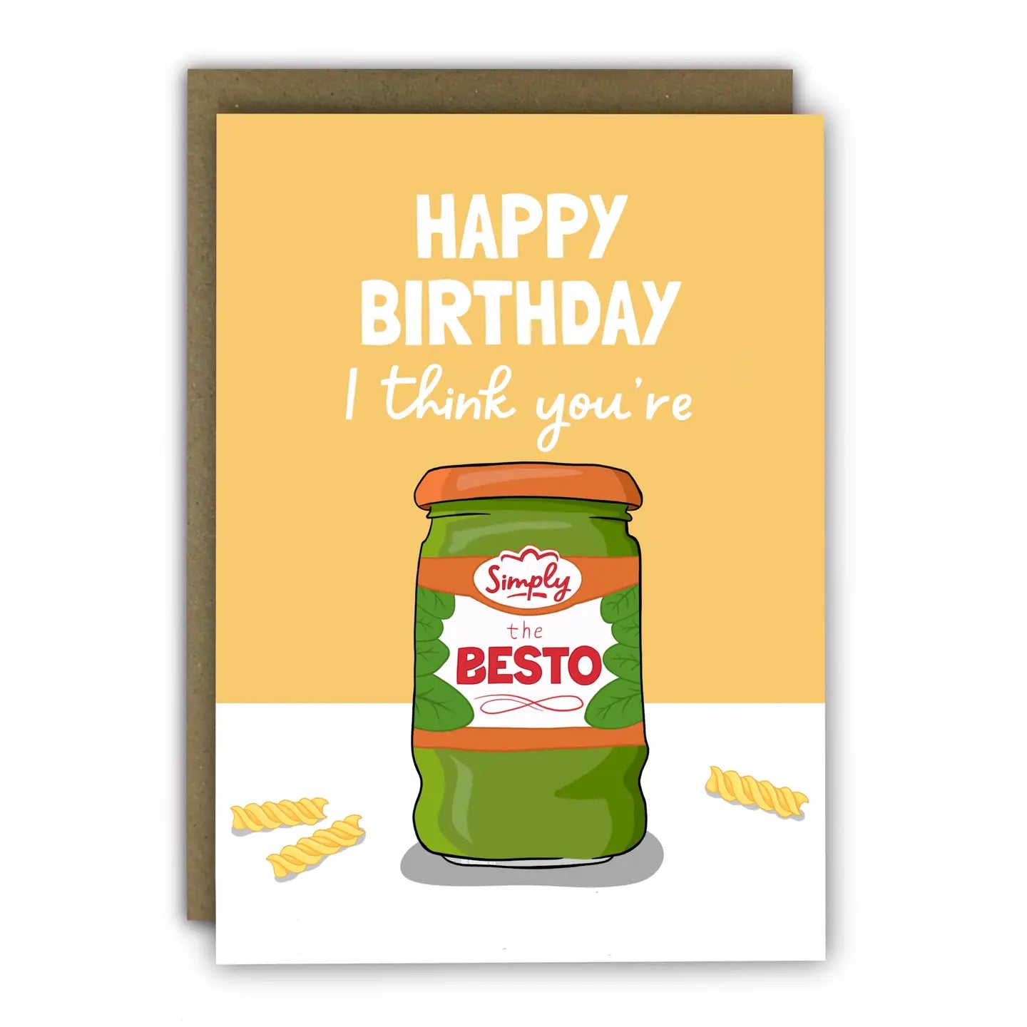 Simply the Pesto Pasta Birthday Card
