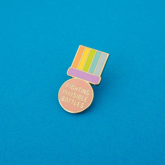 Fighting Invisible Battles Medal - Enamel Pin