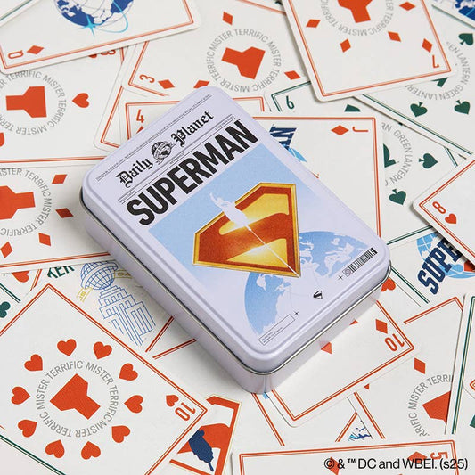 Superman Playing Cards in a Tin