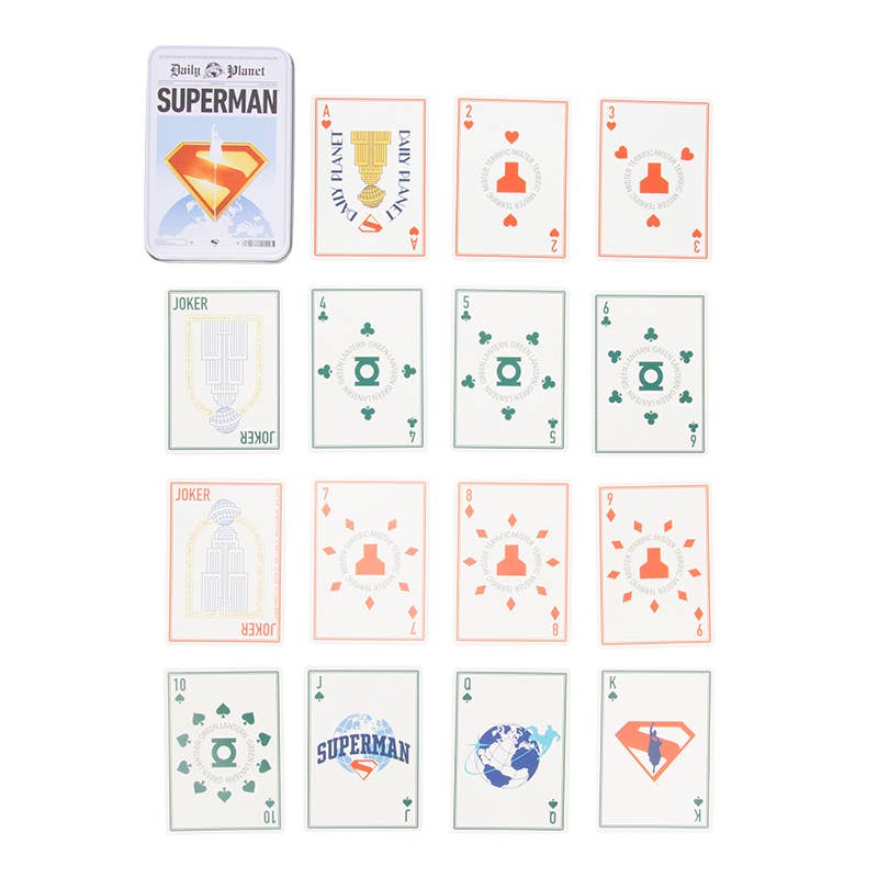 Superman Playing Cards in a Tin