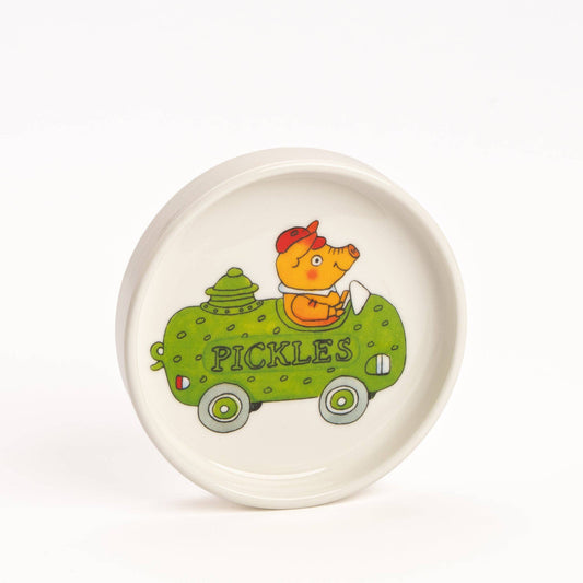 Magpie x Richard Scarry Pickle Car Round Trinket Dish