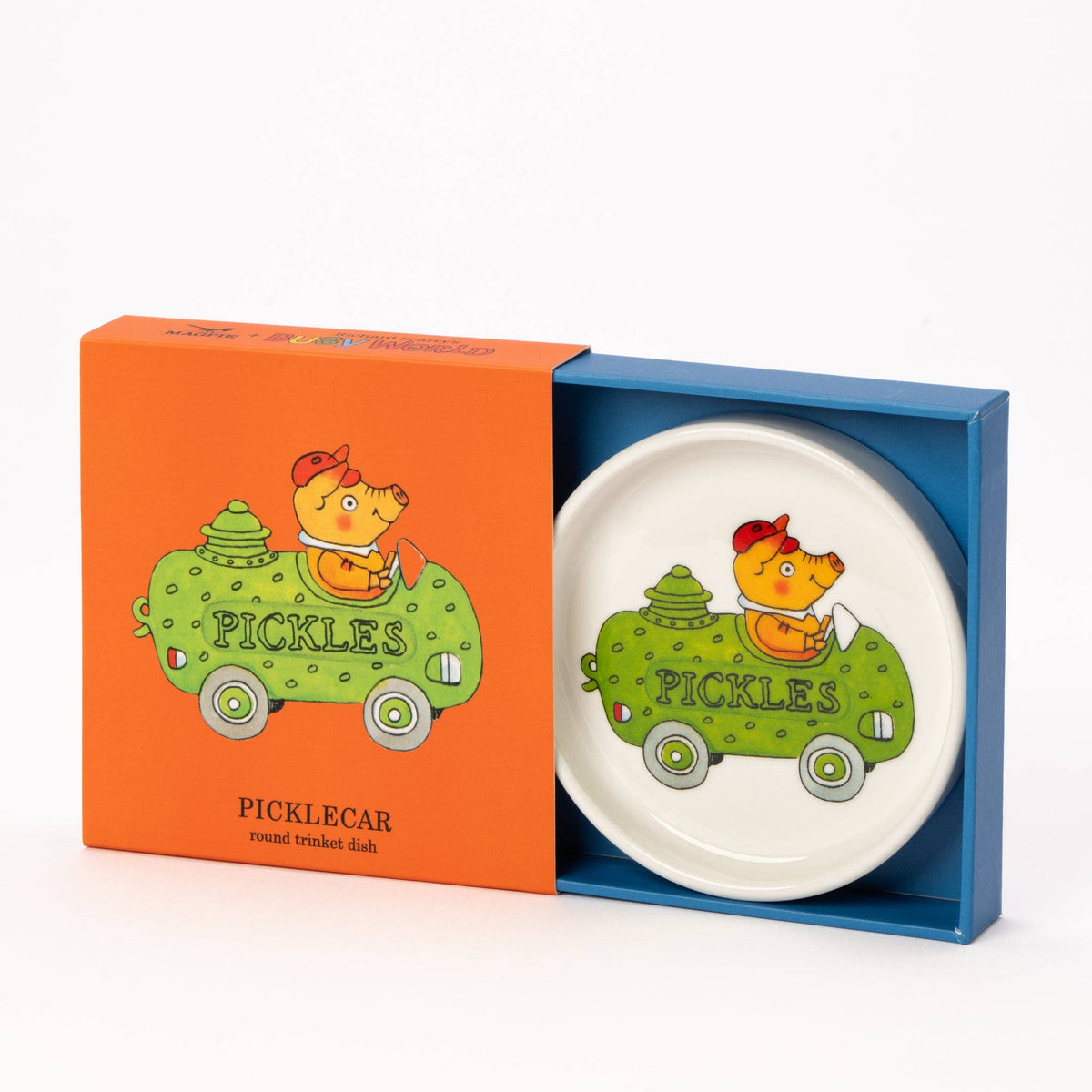 Magpie x Richard Scarry Pickle Car Round Trinket Dish