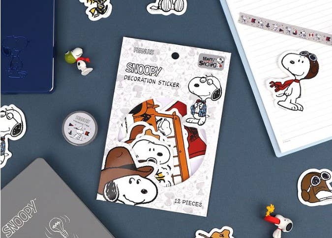 Peanuts Snoopy Deco Variety Stickers 12pcs