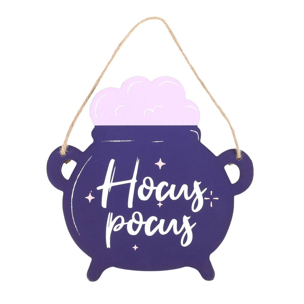 Hocus Pocus Cauldron Halloween Hanging Sign