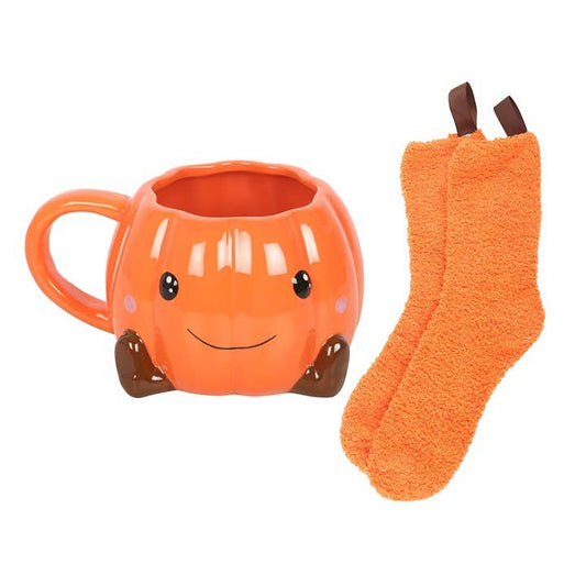 Pumpkin Mug and Socks Gift Set