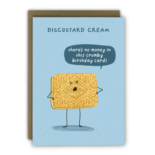 Discustard Custard Cream Birthday Card