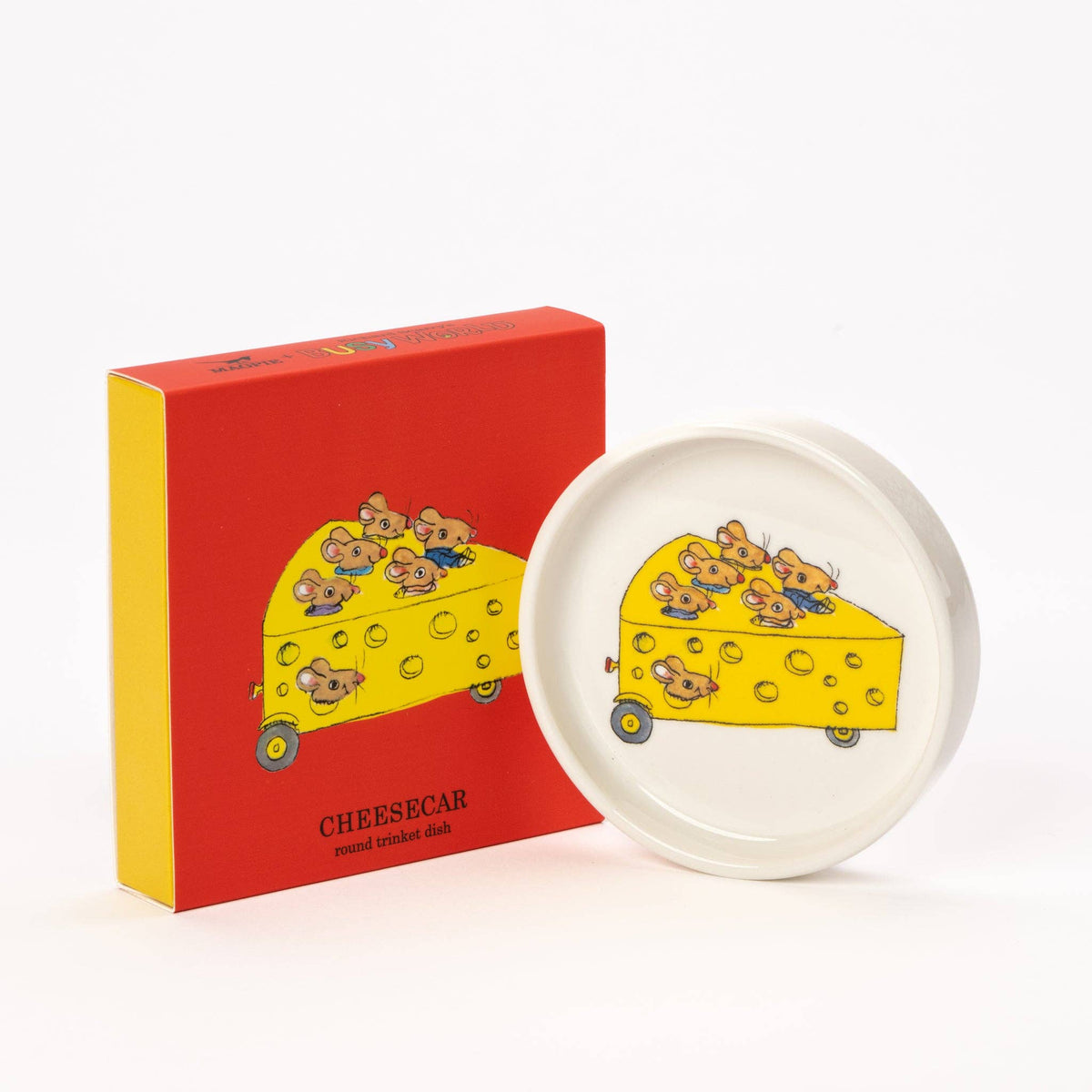 Magpie x Richard Scarry Cheese Car Round Trinket Dish