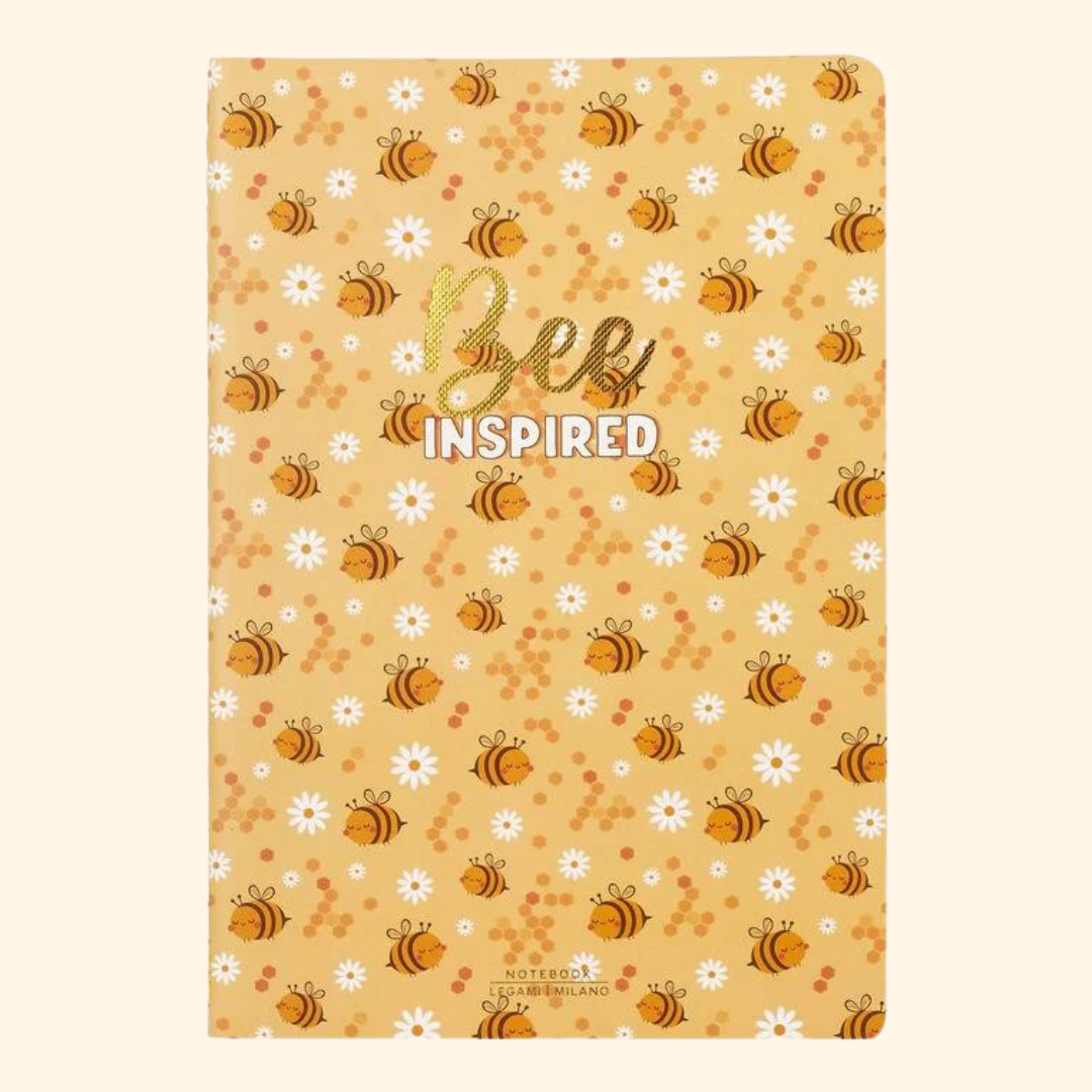 Bee Medium Plain Notebook