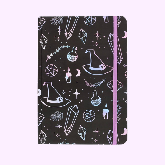 Crystal Witch Foil Edged A5 Lined Notebook