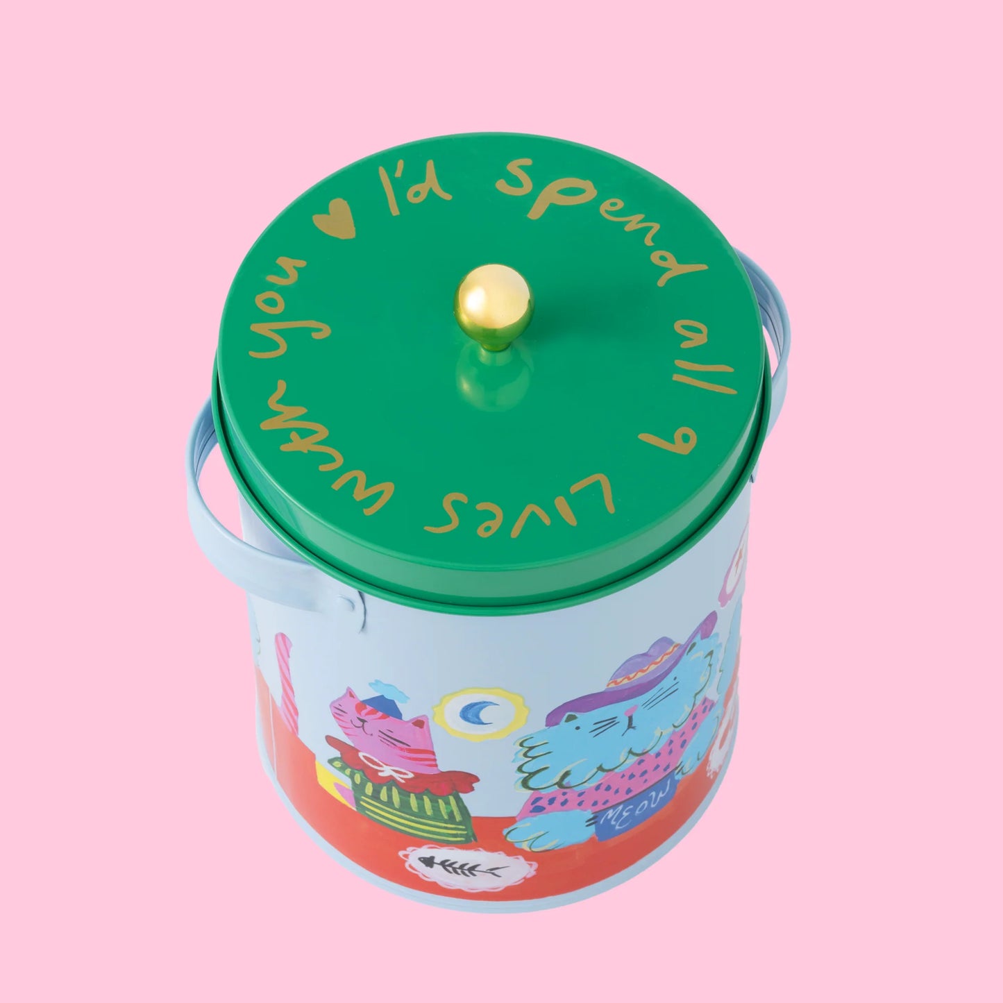 Cool Cat Club Storage Tin & Scoop