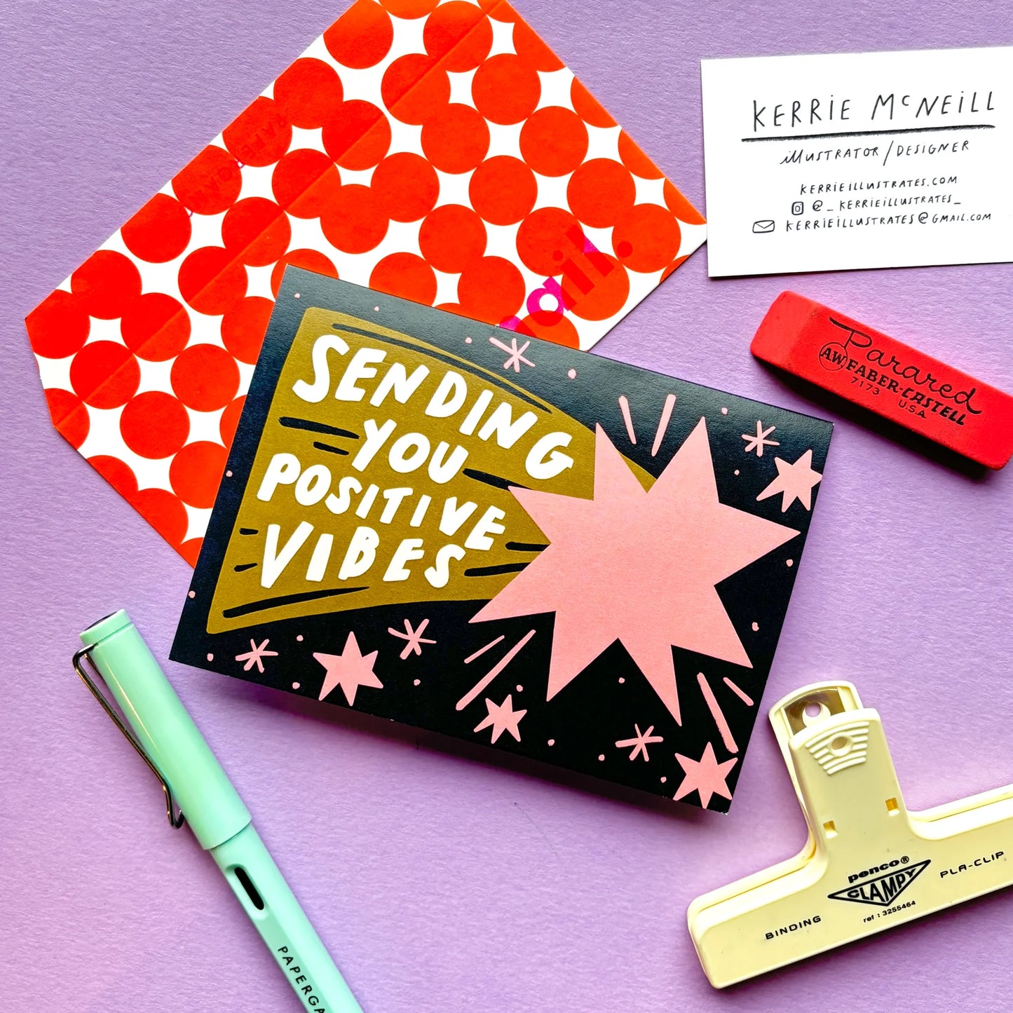 Positive Vibes Greeting Card
