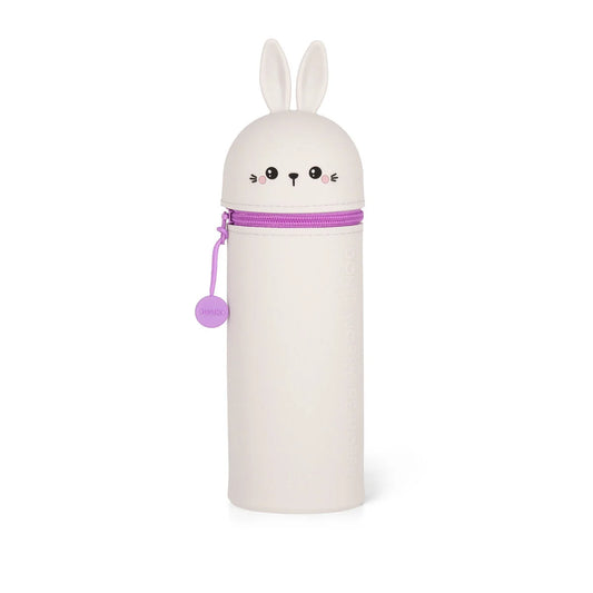 Bunny Don't Worry Be Hoppy Soft Silicone 2 In 1 Pencil Case