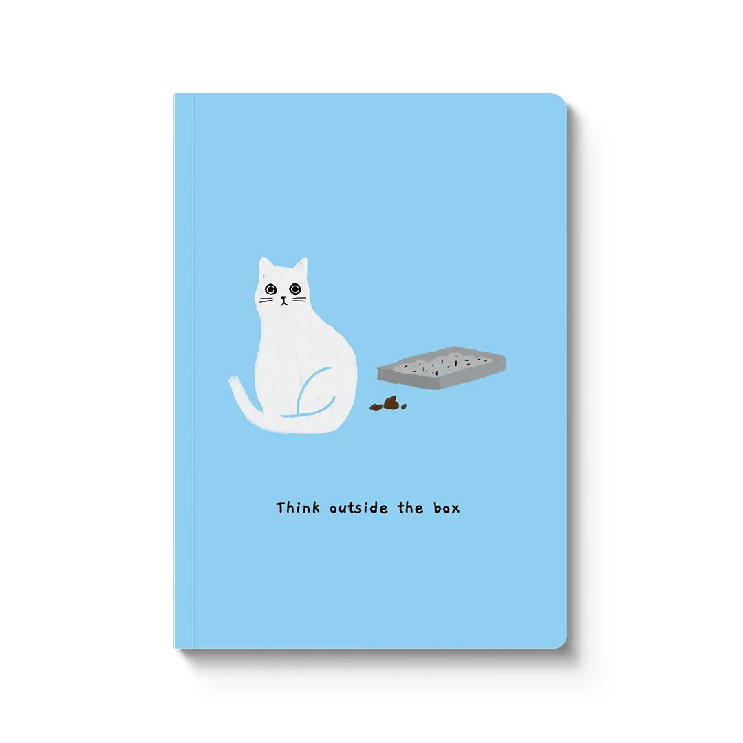 Ken The Cat Outside The Box A5 Paperback Notebook