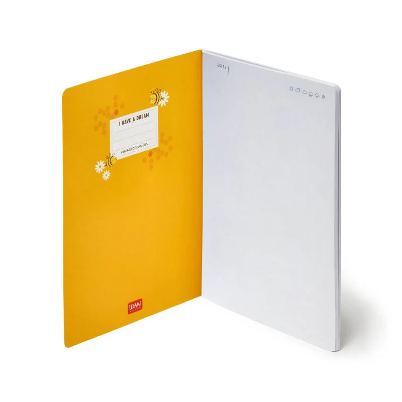 Bee Medium Plain Notebook