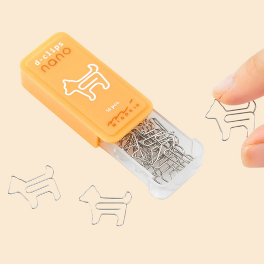 Midori Nano D-Clips Dog Paper Clips