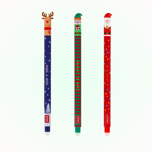 Naughty Or Nice 3 Erasable Christmas Gel Pens