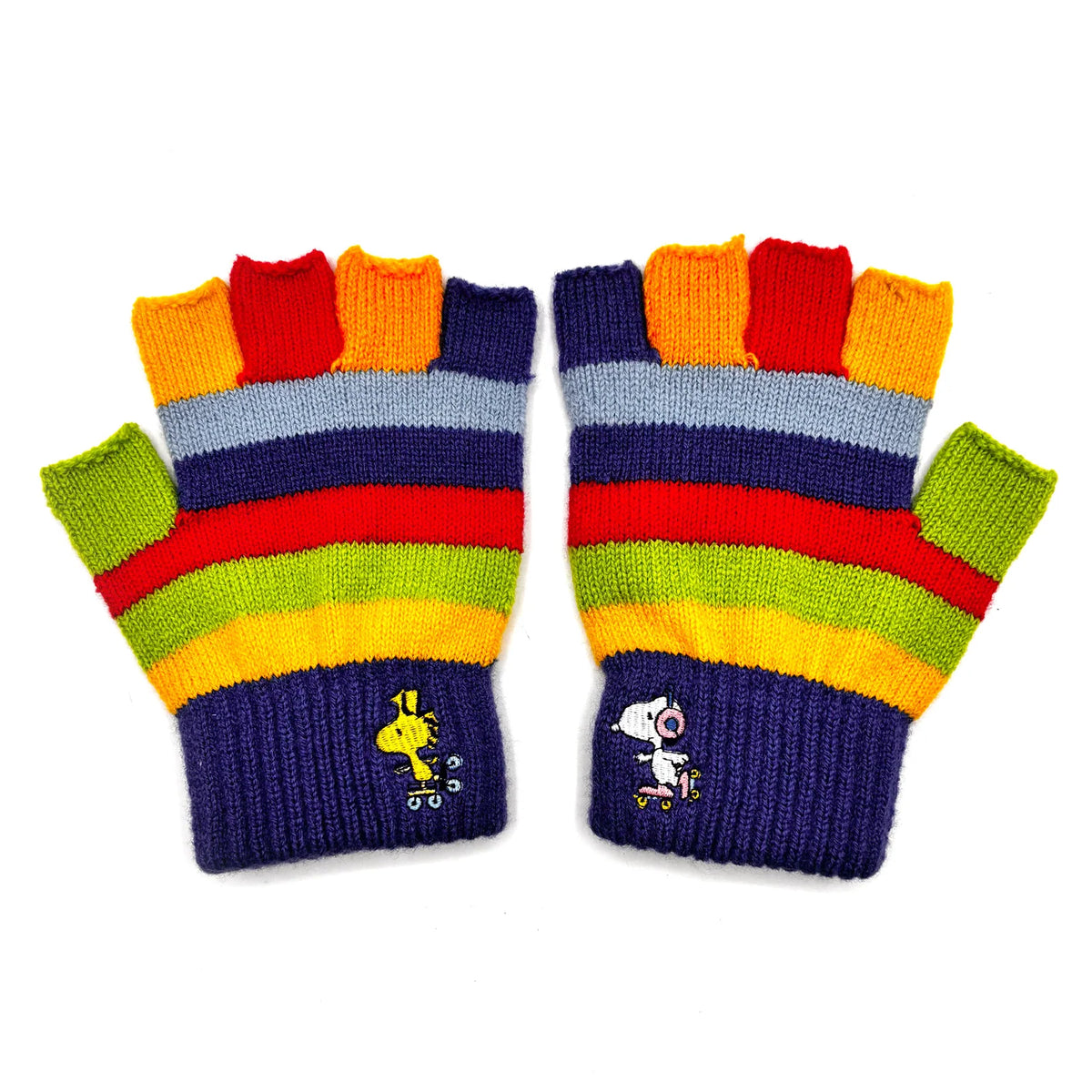 Peanuts Rainbow Fingerless Gloves