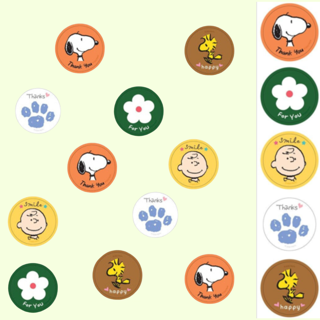 Peanuts Snoopy & His Friends Roll Stickers