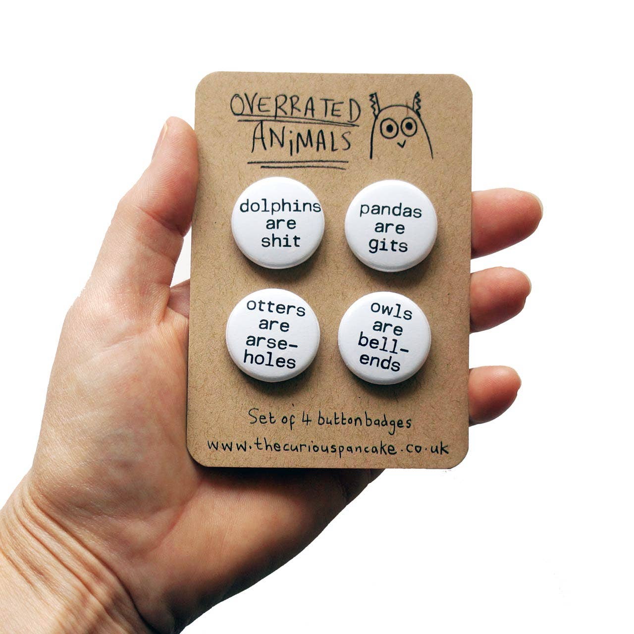 Overrated Animals Badge Set