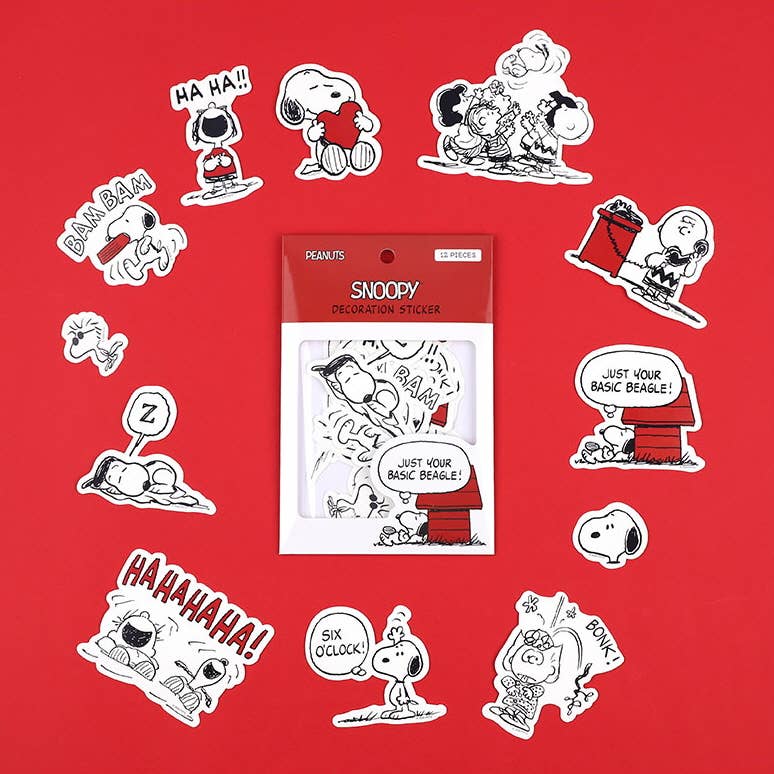 Peanuts Snoopy Deco Variety Stickers 12pcs