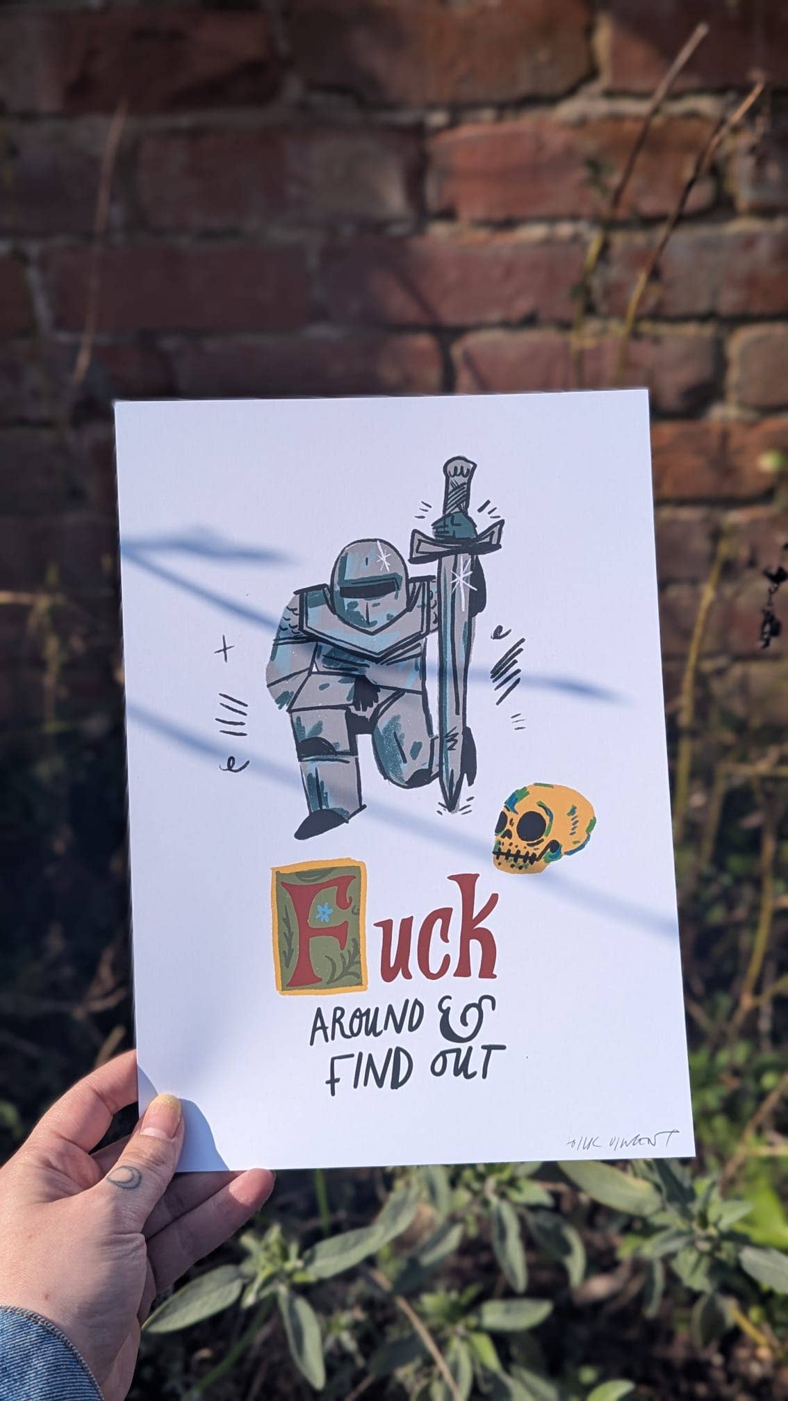 Fuck Around And Find Out Knight Print
