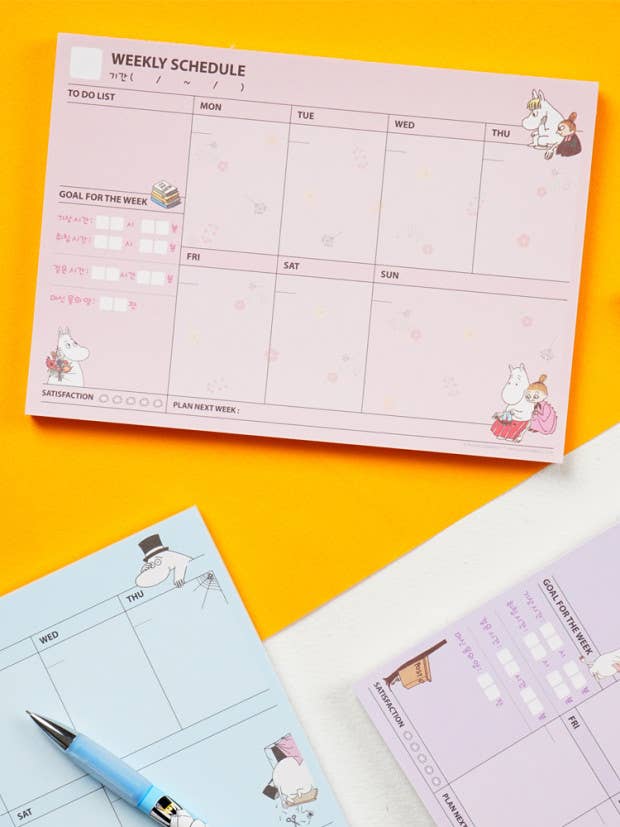 Moomin Weekly Planner Diary Journal Pad