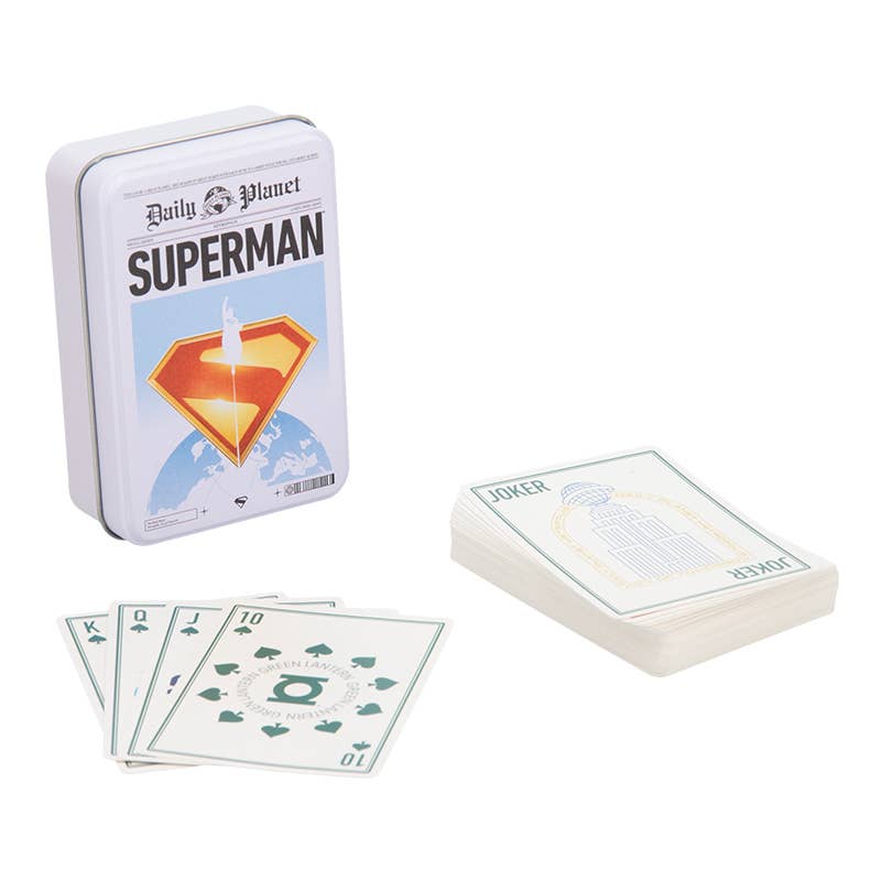 Superman Playing Cards in a Tin