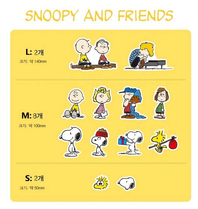 Peanuts Snoopy Deco Variety Stickers 12pcs