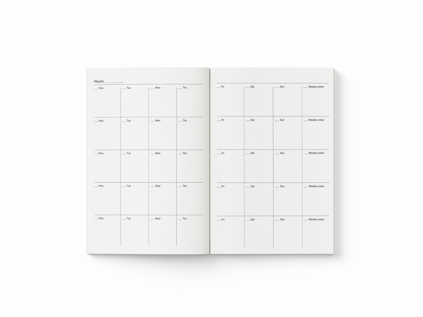 Undated A6 Mini Pocket Diary Notebook