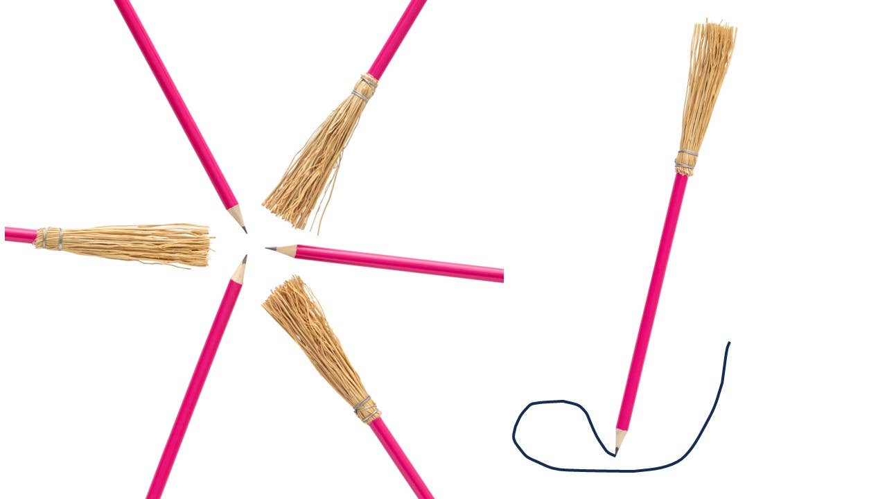 Broomstick Pencil Pink