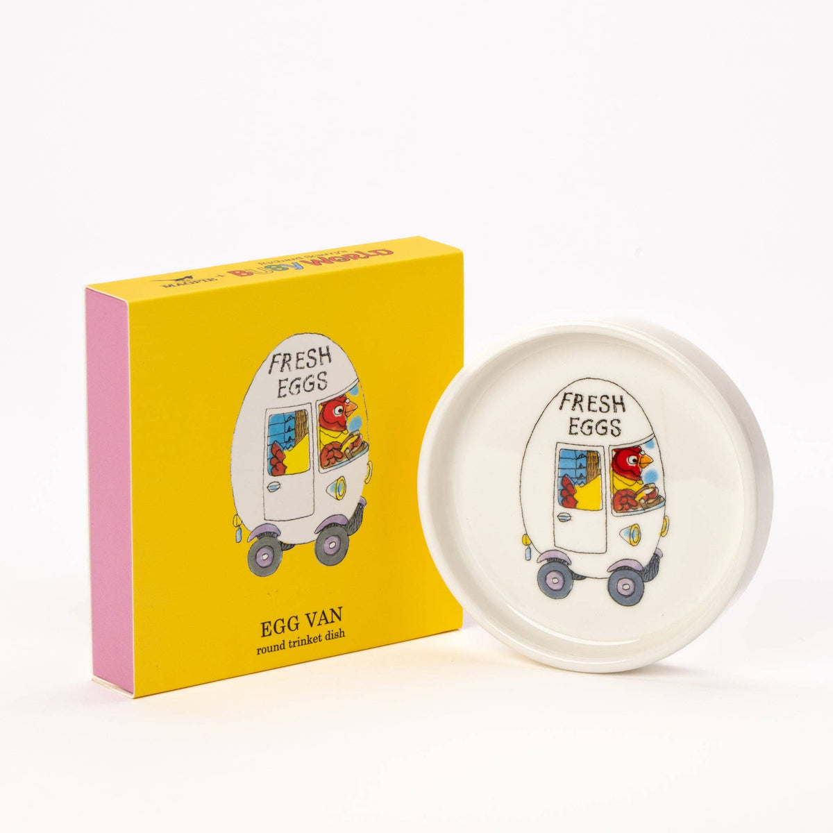 Magpie x Richard Scarry Egg Van Round Trinket Dish