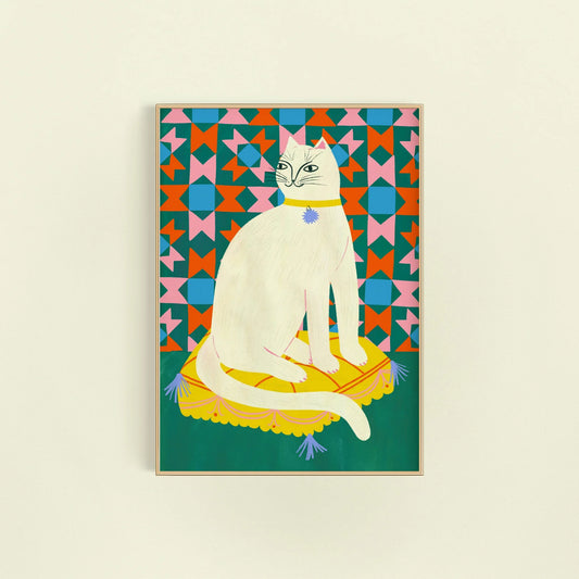Staffordshire Cat Art Print