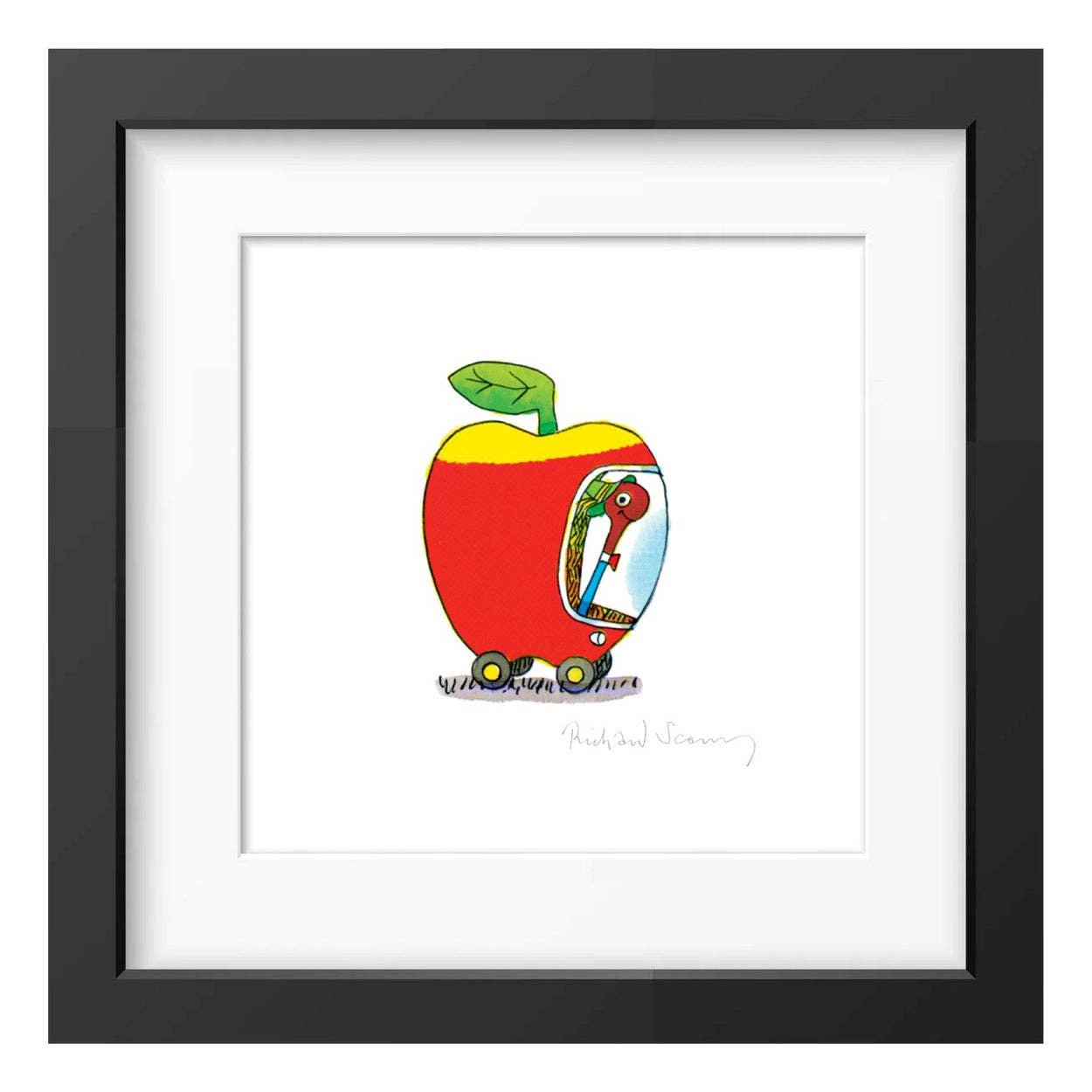 Richard Scarry Apple Car Framed Print