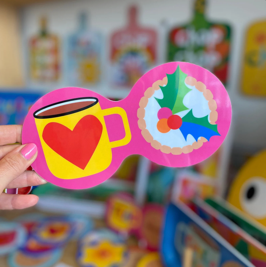 Christmas Double Coaster Pink