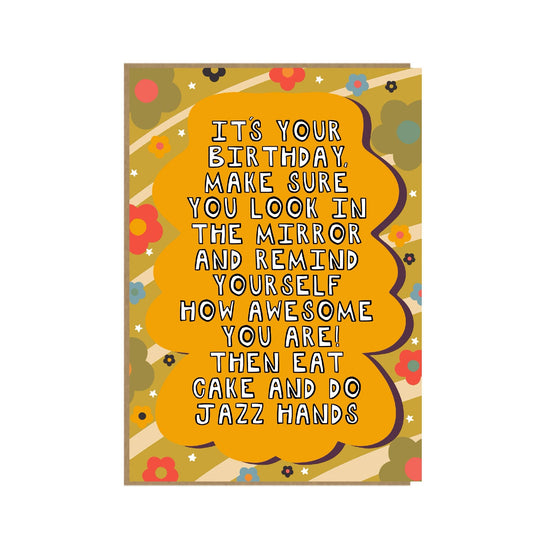 Jazz Hands LGBTQ+ Birthday card