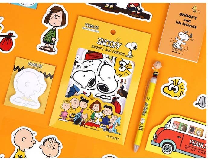 Peanuts Snoopy Deco Variety Stickers 12pcs