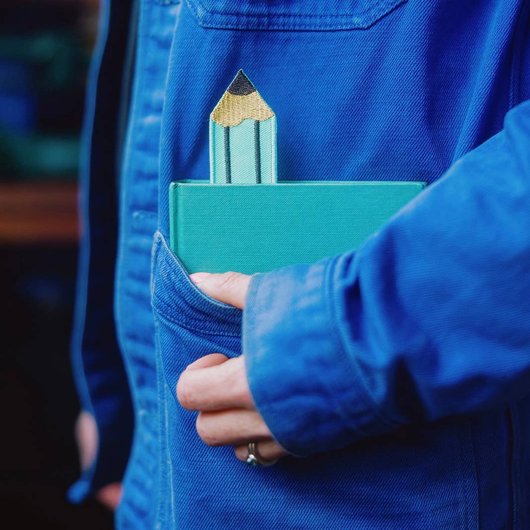 Aqua Pencil Bookmark