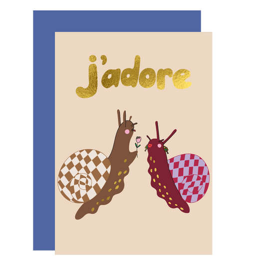 J'adore Snail Love Card