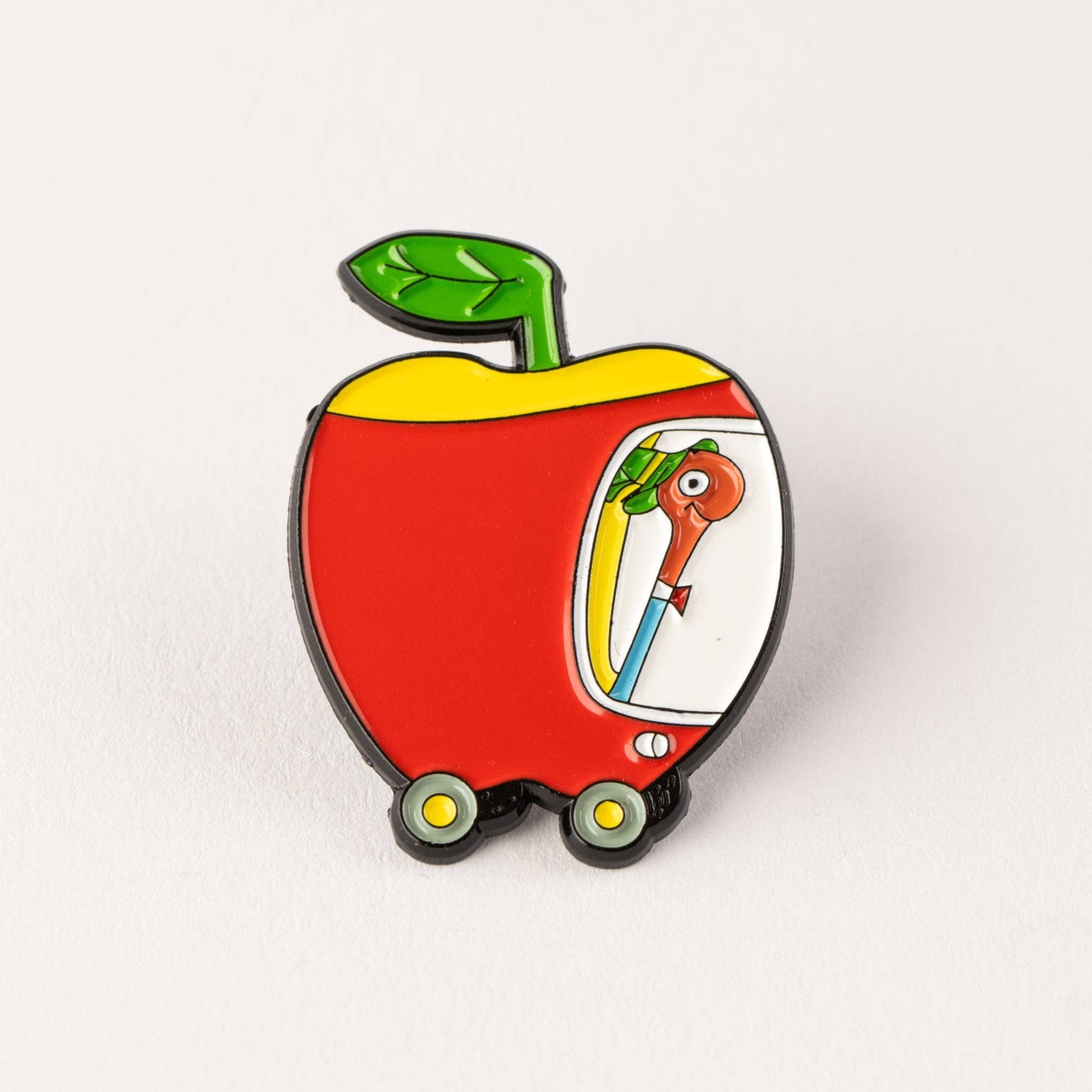 Magpie x Richard Scarry Apple Car Enamel Pin
