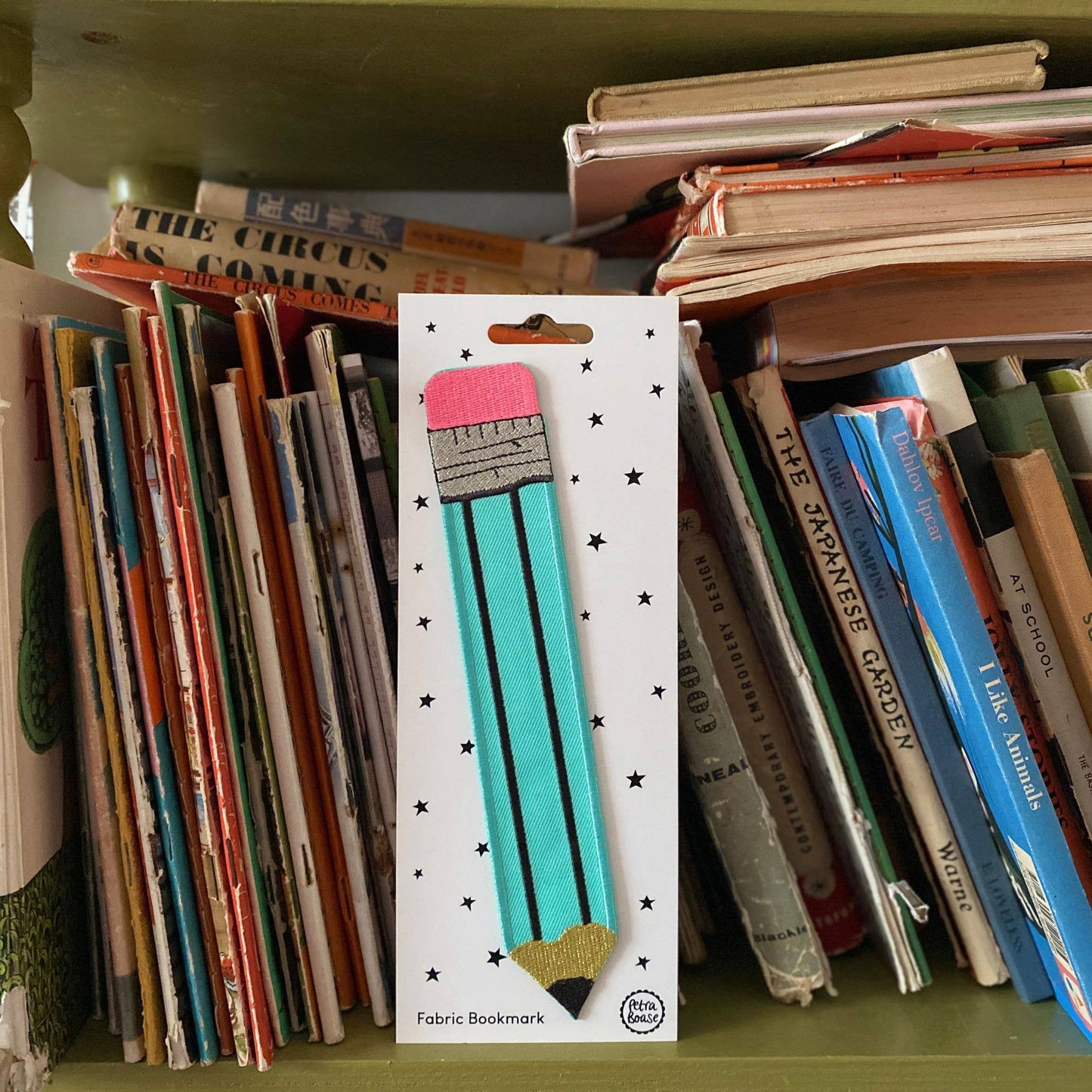 Aqua Pencil Bookmark