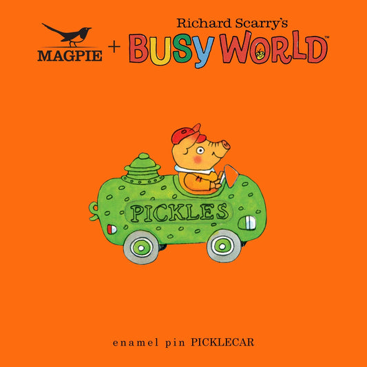 Magpie x Richard Scarry Pickle Car Enamel Pin