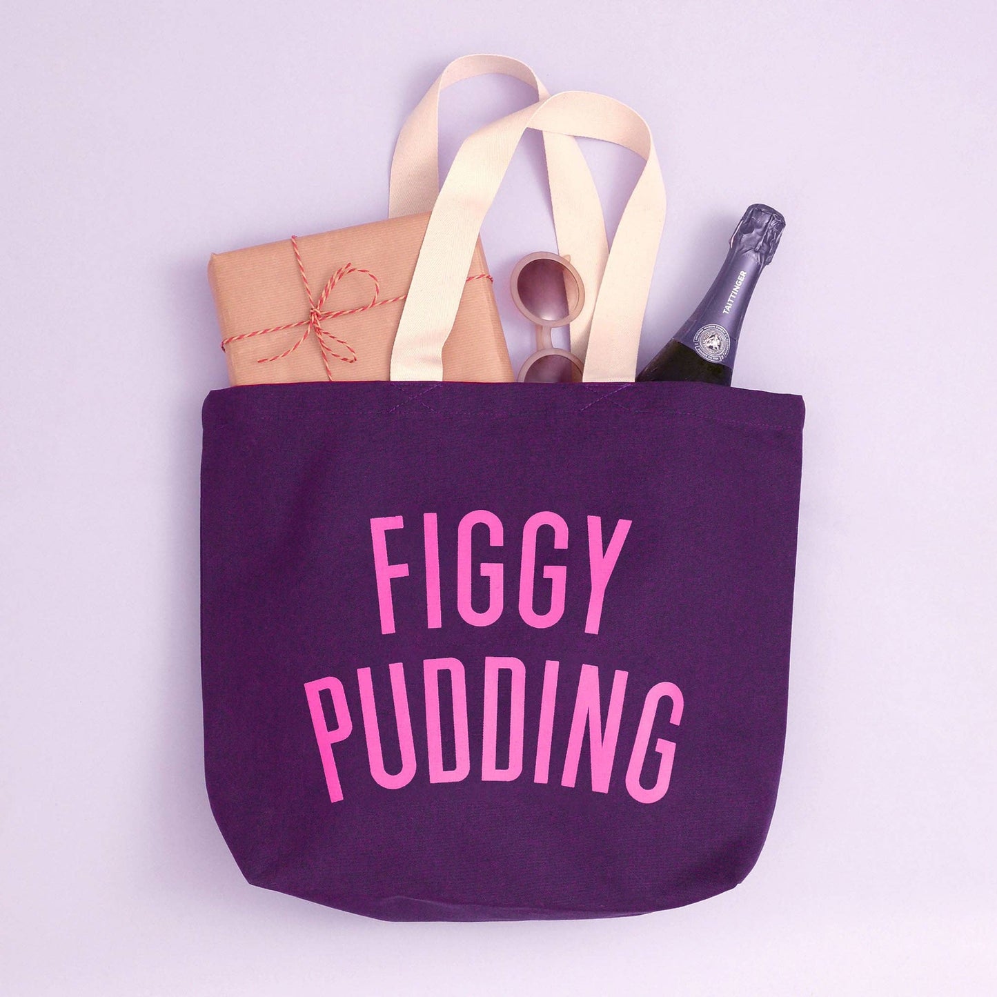 Figgy Pudding Plum Tote Bag