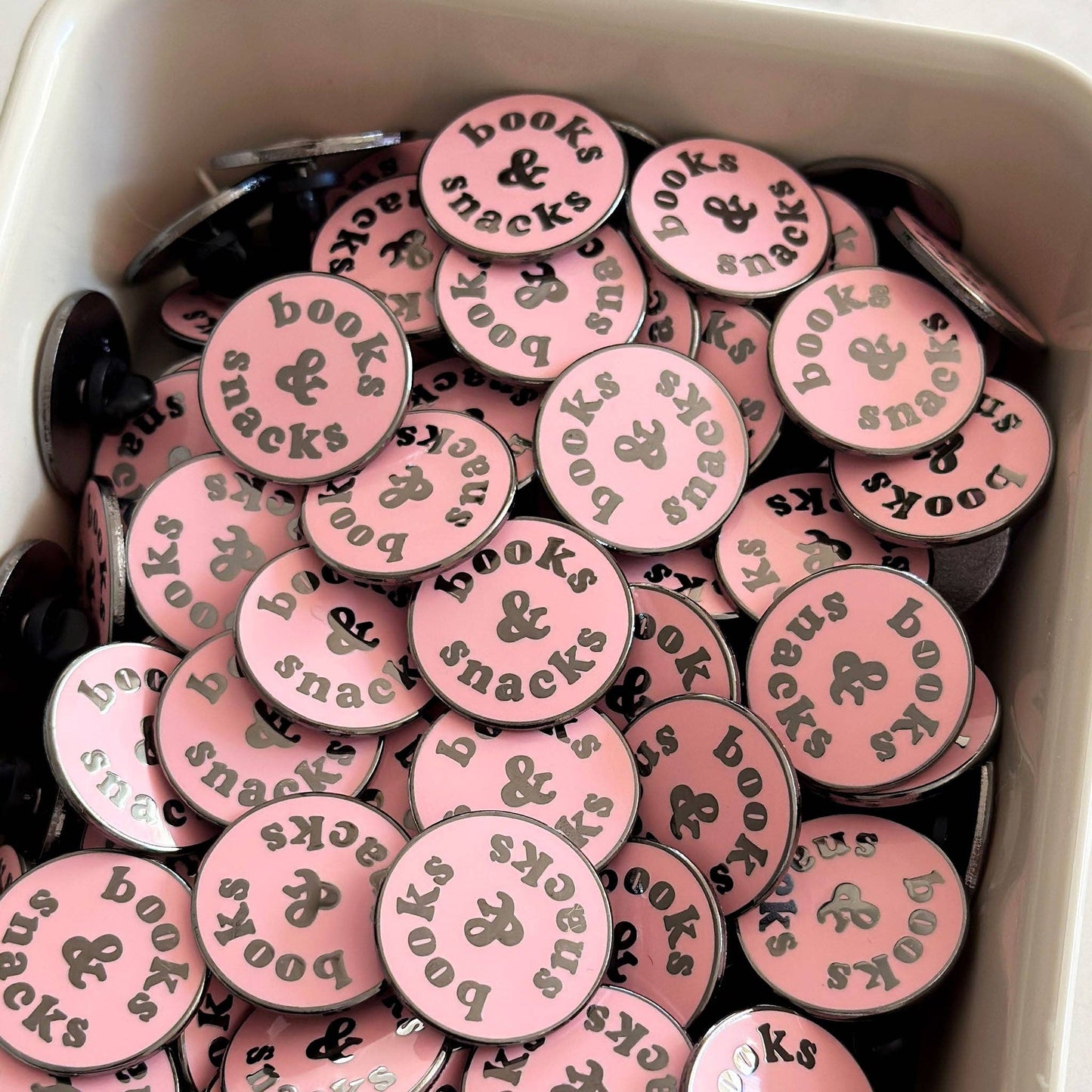 Books & Snacks Enamel Pin