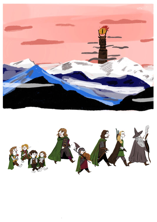 Lord of The Rings Fellowship Print