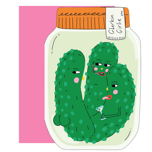 Gherkin Girlie Greeting Card