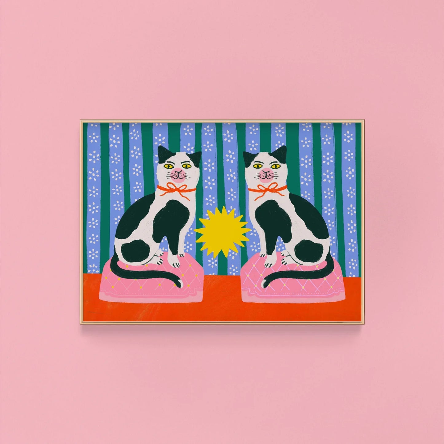 Staffordshire Cats Art Print